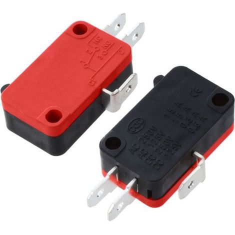 Micro-Switch - 15 A 250 V AC - 4 A 250 V AC - Actionneur À Bouton-Poussoir - Pour Contrôle Mécanique - 10 Pièces (1/5)