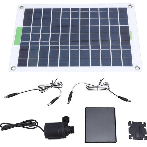 Kit de Pompe à Eau Solaire, Pompe à Eau de Fontaine à énergie Solaire en Silicium Monocristallin 100 W 0-800 L/H, Tête de 16,4 Pieds, avec Boîte de Stockage D'énergie (1/5)