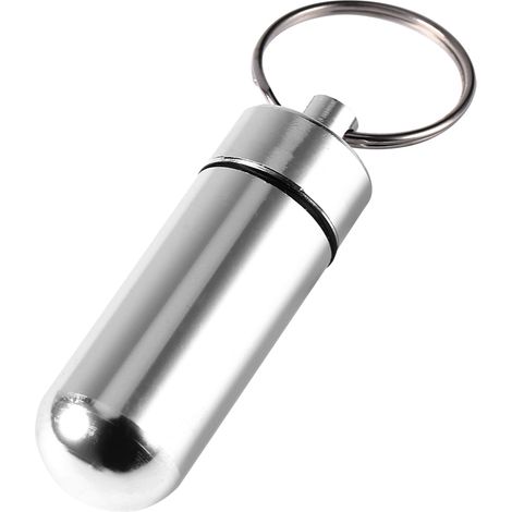 Mini boîte pilulier étanche porte-clés, étui de rangement pour comprimés, flacon de parfum voyage. (1/3)