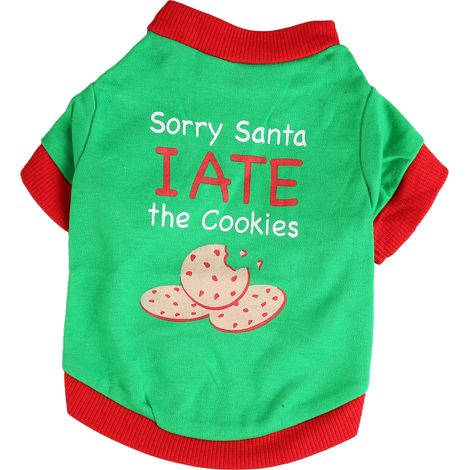 Chemise de Noël pour animaux de compagnie à 2 pattes, design d'épissure portable, vêtements mignons pour chien pour fête de chiot, vacances quotidiennes L (1/5)