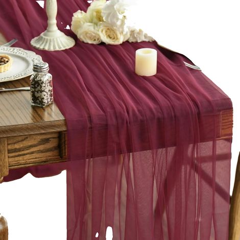 Runner da tavola, design trasparente, poliestere resistente, 1 pezzo, 160x600cm-a (1/2)