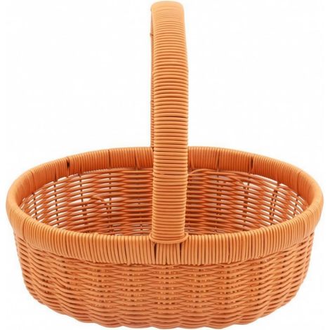 Oval basket with practical handle, small 28 × 23 × 11.5 cm, total height 27 (1/5)