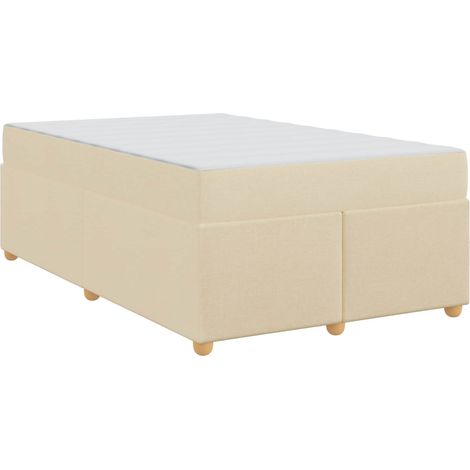 Maison Exclusive - Struttura del letto con materasso Crema 120 x 190 cm Tessuto