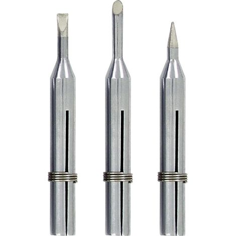 Lötspitzenset LONG-LIFE 15W angeschrägt/bleistiftspitz/meißelförmig B.4mm (1/2)