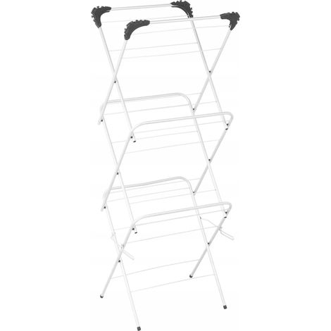 Kipit MALTA Stendibiancheria Verticale Pieghevole Bianco 136 cm