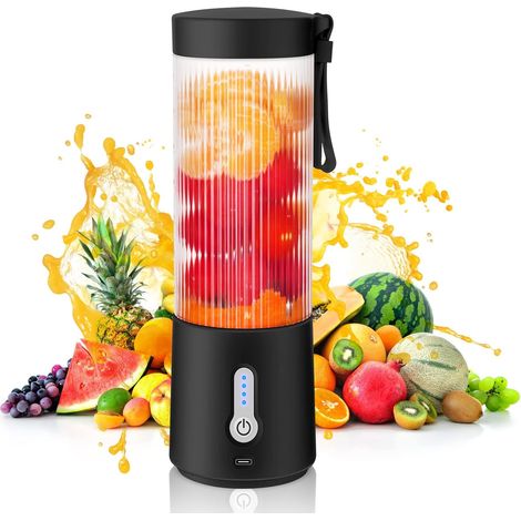 Wiederaufladbarer, tragbarer Zitrusentsafter, Mini-Entsafter für Zuhause und unterwegs, elektrischer Glasmixer (1/5)
