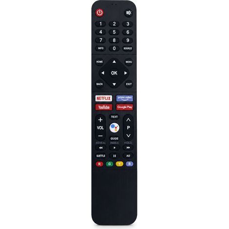 Telecomando TV a infrarossi nero compatibile con Skyworth 539C-268919, 268951, 268901 e 43U20, senza comando vocale (1/5)