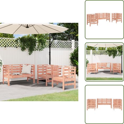 3-tlg. Garten-Lounge-Set Massivholz Douglasie - Gartensitzgruppe - Gartenloungesessel - Holz Lounge Set - Gartenmöbel - Douglasie Möbel (1/5)