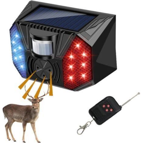 Alarme de mouvement solaire avec sirène 129dB – 4 modes d'alarme – Autonomie longue durée – Détecteur extérieur pour maison et ferme (1/5)