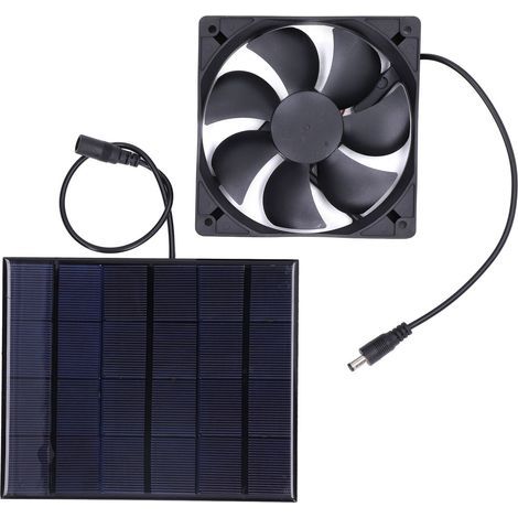 Tragbarer 3,5-W-6-V-Solarventilator, der mit einem Solarpanel betrieben wird, ideal für Hühnerställe, Hunde und andere Haustiere, Camping oder im Freien. (1/5)