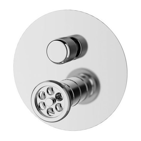 Miscelatore doccia incasso monocomando con rotella e deviatore finitura lucida  INNER-CROMO kamalu