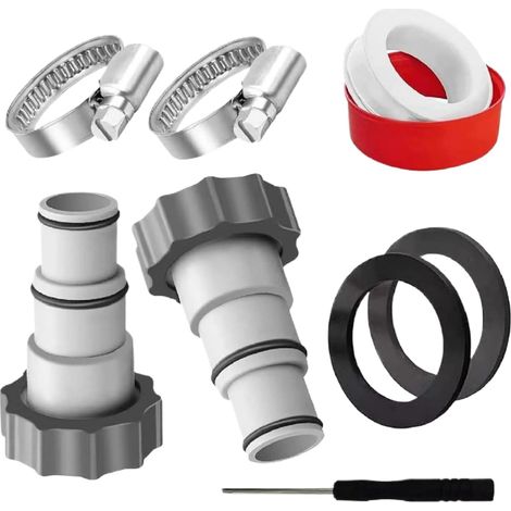 Schwimmbad-Schlauchadapter – Schwimmbadpumpen-Adapter 3,2 bis 3,8 cm, Ersatzteile für Spa-Brunnen und Rückspülung, Anfänger, Profis, Heimanwender