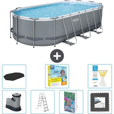 Bestway Power Steel Oval - 549x274x122 cm - 8-teilig S607