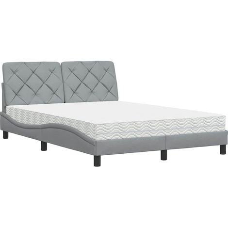 Maison Exclusive - Letto con Materasso Grigio Chiaro 120x200cm Tessuto (1/5)