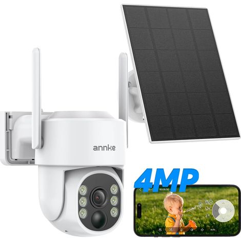 2.5K 4MP Outdoor WiFi Surveillance Camera Wireless Solar IP65 9000mAh (1/5)