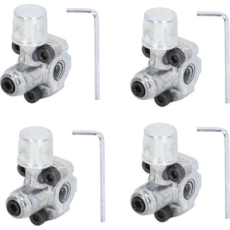 4 pièces valve de perçage en alliage de zinc, raccord à piquer 3 en 1 pour tuyaux 1/4in 5/16in 3/8in (1/5)
