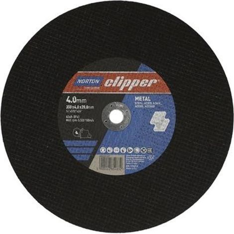 NORTON CLIPPER Trennscheibe D350x4,0mm Typ 41Metall Bohrung 20 mm (1/2)