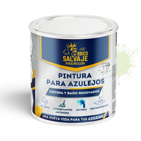 Pintura para Azulejos de Baño y Cocina Brillante Brisa De Té 750 ml al agua (1/5)