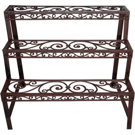 Esschert Bph33 Etagere Rettangolare in ghisa, 79 x 66 x 49 cm, Marrone