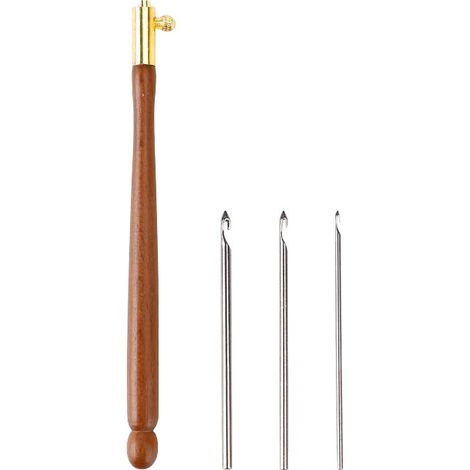Sticknadel mit 3 Nadeln (1 mm/1 mm/1,2 mm) für Stickperlen (1/5)