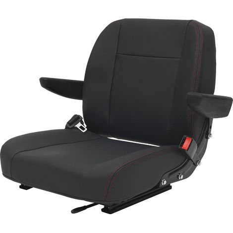 Siège de tracteur universel réglable, avec accoudoirs, ceinture de sécurité, ergonomique et confortable pour véhicules, chariots élévateurs, tracteurs et pelleteuses