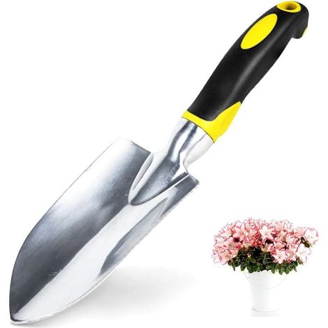 Wide Shovel Pointed with Soft Rubberized Non-Slip Ergonomic Handle for Planting, Transplantation, Weeding, Moving and Smoothing Soil - Gardening Gift (1/4)