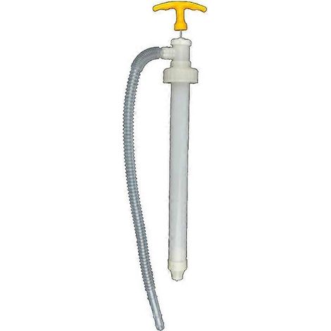 Pompe à carburant manuelle pour essence, huile et liquides - Pompe de transfert manuelle - Dispositif anti-refoulement - Jaune (1/5)