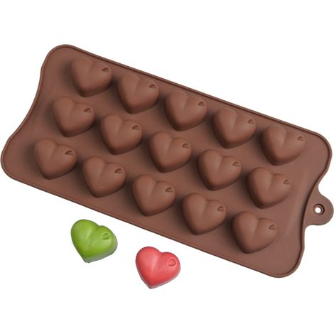 Molde de silicona para bombones, postres, helados y corazones. (1/2)