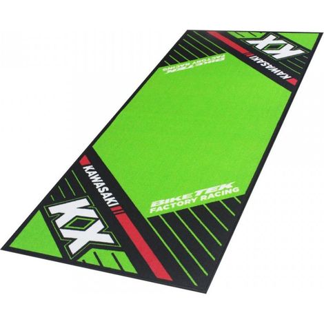 Tapis environnemental Biketek Garage Mat noir vert pour moto (1/2)