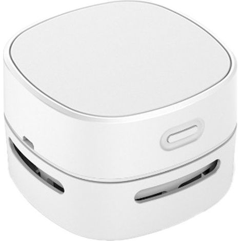 Kleiner, handlicher Staubsauger tragbarer, kabelloser Mini Tischstaubsauger für den Haushalt weißes, wiederaufladbares Modell (1/2)