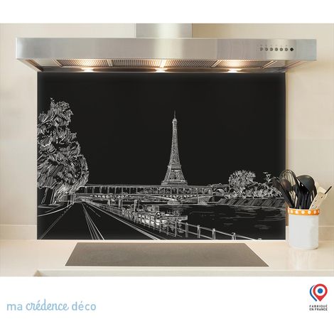 Fond de hotte : Dessin Paris 2 - Alu composite - 70 cm - 60 cm (1/5)