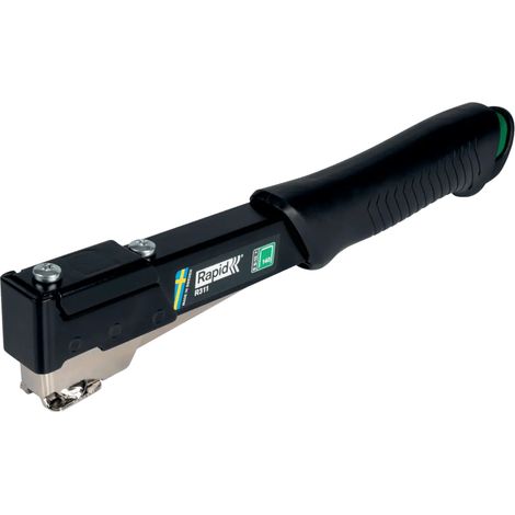 RAPID - R311 - Édition Spéciale Noir - Marteau agrafeur - Utilisation avec Agrafes n°140/6-12mm, pour fixation et isolation, isolants, bâches plastique, pose étiquettes - Boîte - (5001608)