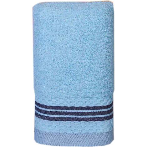 2 serviettes de toilette en coton, motif carreaux, 32 x 72 cm, douces et absorbantes, pour hôtel ou maison (1/5)