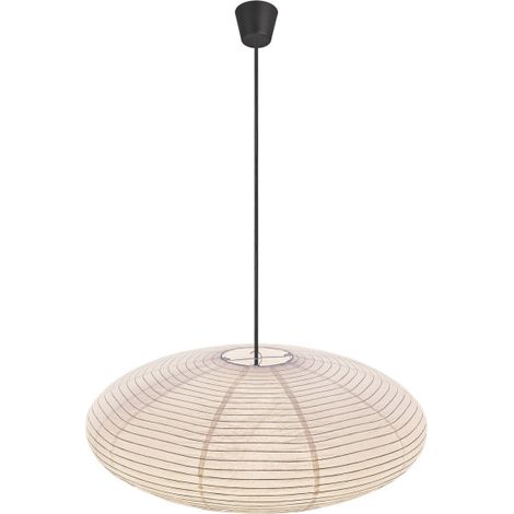 Nordlux – Abat-jour luminaire VILLO 60 en papier blanc – Hauteur 24 cm – Suspension légère pour ambiance chaleureuse – Éclairage doux et diffus