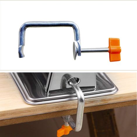 Machine Pâtes Pince de Table Machine Nouilles Poignée Métal d'Outil Fabricant Nouilles,Non Toxique Sûr Durable Fabriqué Uniformément Mince et Épais Adapté Plupart des Machines à Pâtes (Pince fixe)