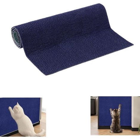 Tappetino tiragraffi, tappetino protettivo, tappetino da arrampicata, tappetino di protezione per mobili, tappetino tiragraffi per gatti, autoadesivo, ritagliabile per divano, pareti, porta (blu, 200 (1/5)