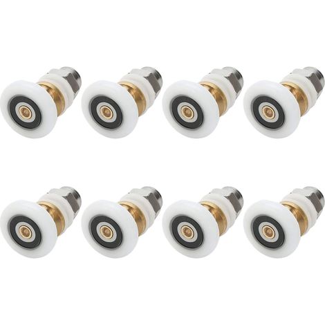 Duschkabinenrollen, Schiebetürrollen, Ersatzrollen für Duschkabinentüren, 8 Stück, 25 mm (1/5)