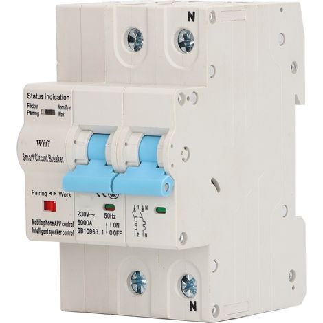 Disjoncteur WiFi 2P Rail DIN Commande à Distance Interrupteur Intelligent avec Minuterie AC230V 32A (1/5)