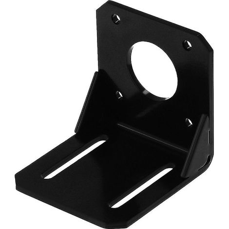 Support de montage en acier allié noir en forme de L pour moteur pas à pas Nema 17 de 57 mm