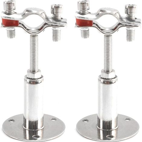 Lot de 2 colliers de serrage réglables pour tubes OD de 15 à 19 mm (1/4)
