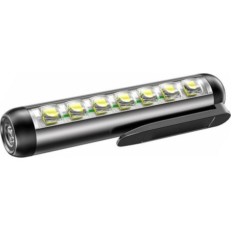 Lampe de Poche LED Lumineuse Mini Lampe de Travail pour Randonnée Camping Réparation Éclairage avec Clip et Aimant Fort Charge Type-C -KZQ (1/5)