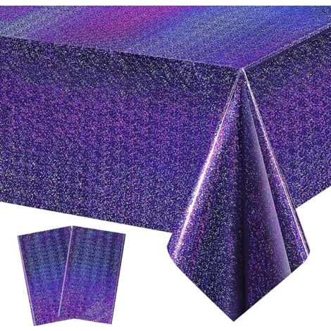 SABIR Nappe de fête, 2 pièce, nappe en plastique colorée, 137 x 274 cm, nappe d'anniversaire jetable, rectangulaire, imperméable, pour enfants, garçons, fête d'anniversaire, décoration de mariage, (1/5)