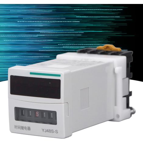 Relais temporisé YJ48S-S, groupe de 8 broches, type cyclique, relais temporisé programmable, 0,1S99h, 12V CC. (1/5)