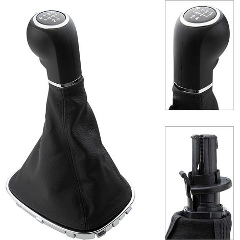 5-Gang-Schaltknauf, passend für Opel Corsa D 2006–2014, Teilenummer 009140093 19276456, Schwarz (1/5)