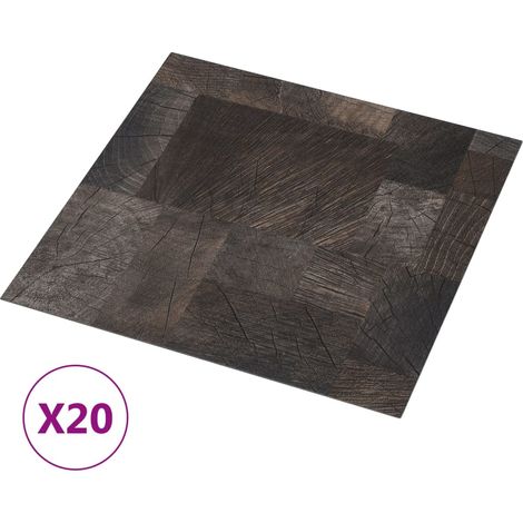 Revêtement de sol autocollant 20 unités PVC structure bois 1,86 m2 (1/5)