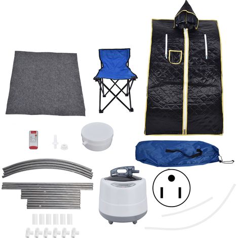 2.0L 1000W Sauna Portatif 9 Vitesses Télécommande Durable Multifonction Mini Sauna Maison Boîte Prise US 110V (1/5)