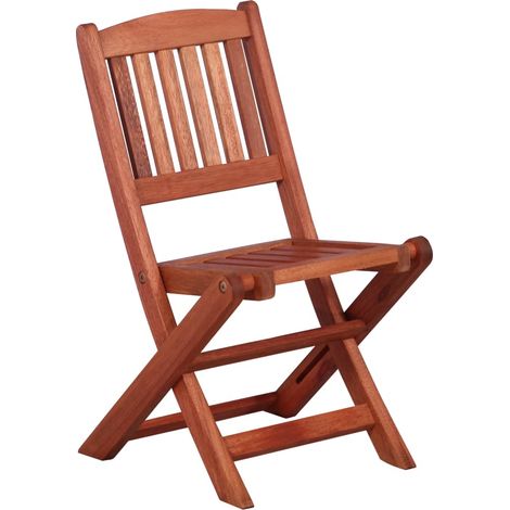 Chaises à manger pour enfants lot de 2 Chaises d'extérieur Bois d'eucalyptus (1/5)