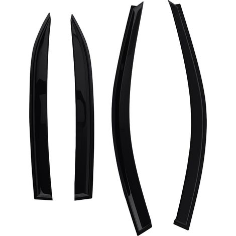 4PC Outside Mount Wind Deflectors for Mercedes E-Class 2009-2016 Black Tinted (1/5)