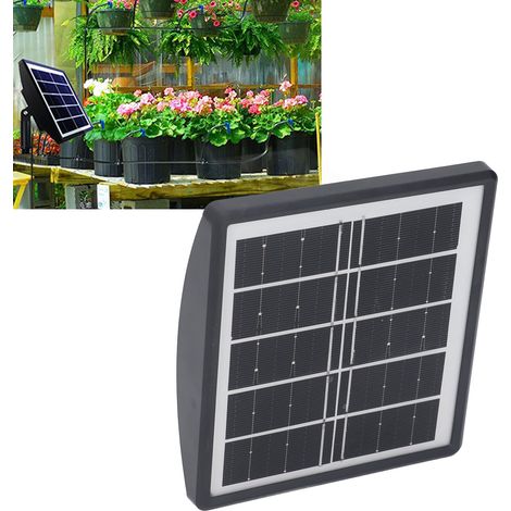 Kit de riego por aspersión autónomo con energía solar y temporizador, grado de protección IP67, para el riego automático de jardines, invernaderos y céspedes. [Kit de riego] + [Solar Smart] + [SP100]  (1/5)