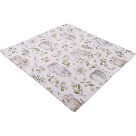Tapis de jeu imperméable anti-glisse motifs lapins pour bébé, tapis d'éveil salon et extérieur (1/5)